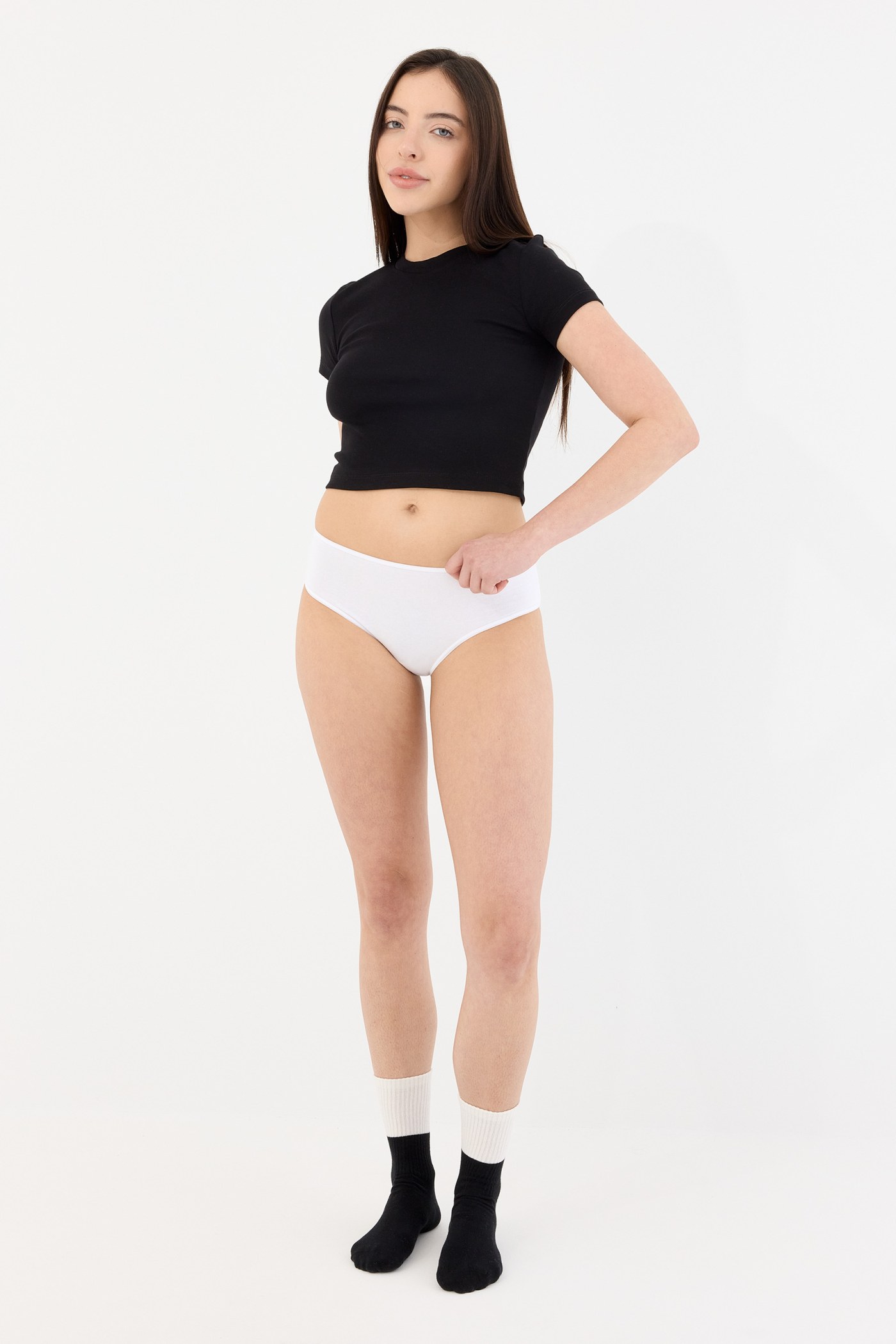 Air Beyaz Yüksek Bel Slip Külot