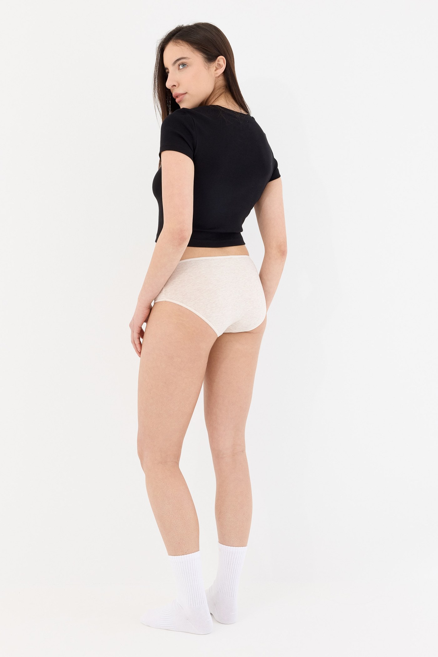 Air Krem Yüksek Bel Slip Külot