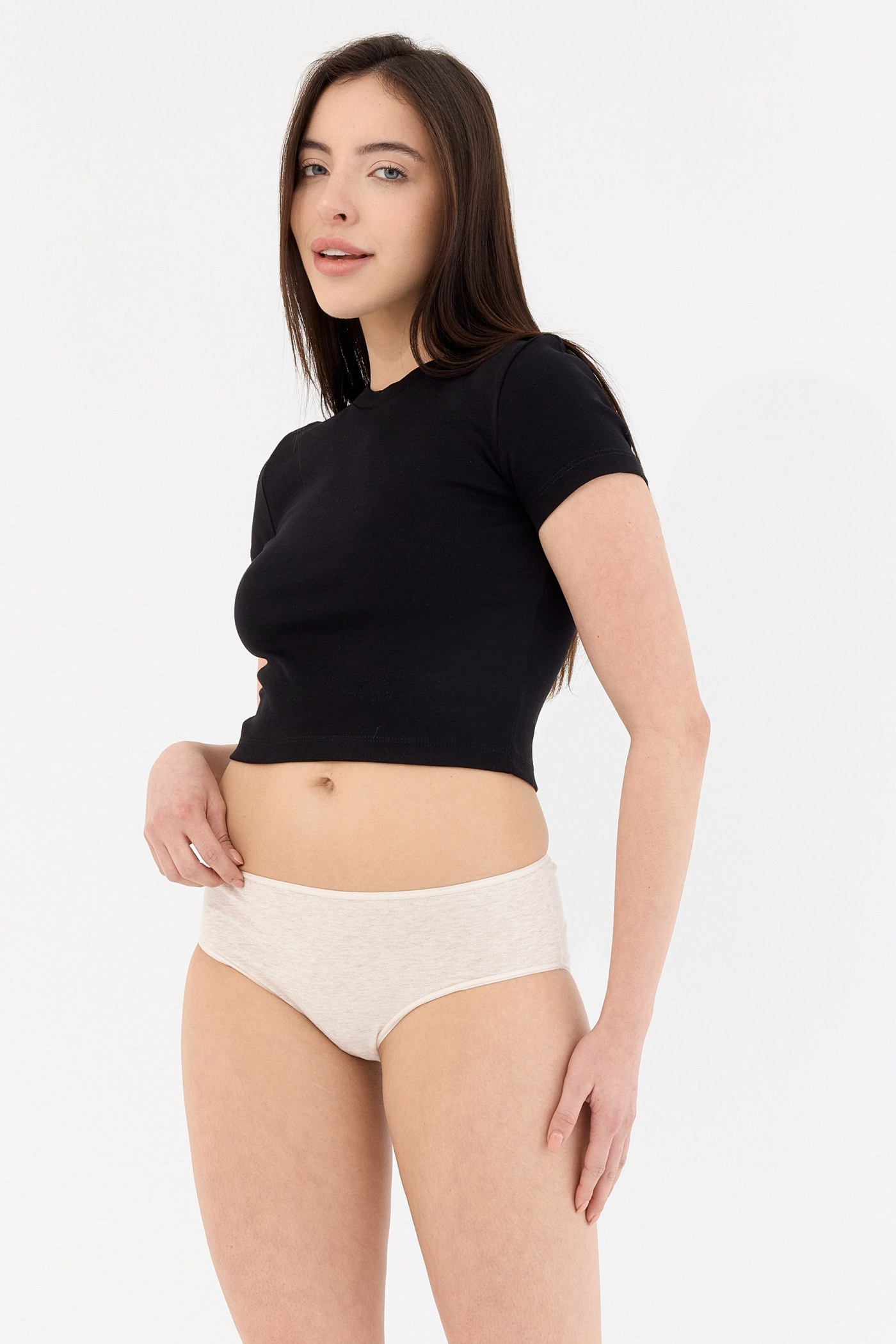 Air Krem Yüksek Bel Slip Külot