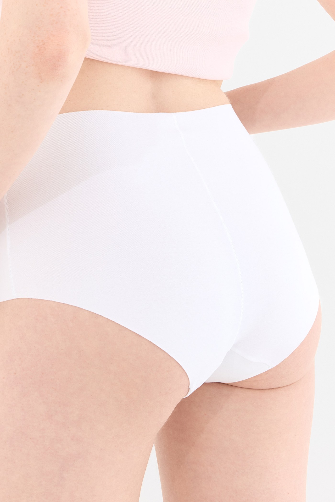 Shade Dikişsiz Yüksek Bel Slip Külot Beyaz