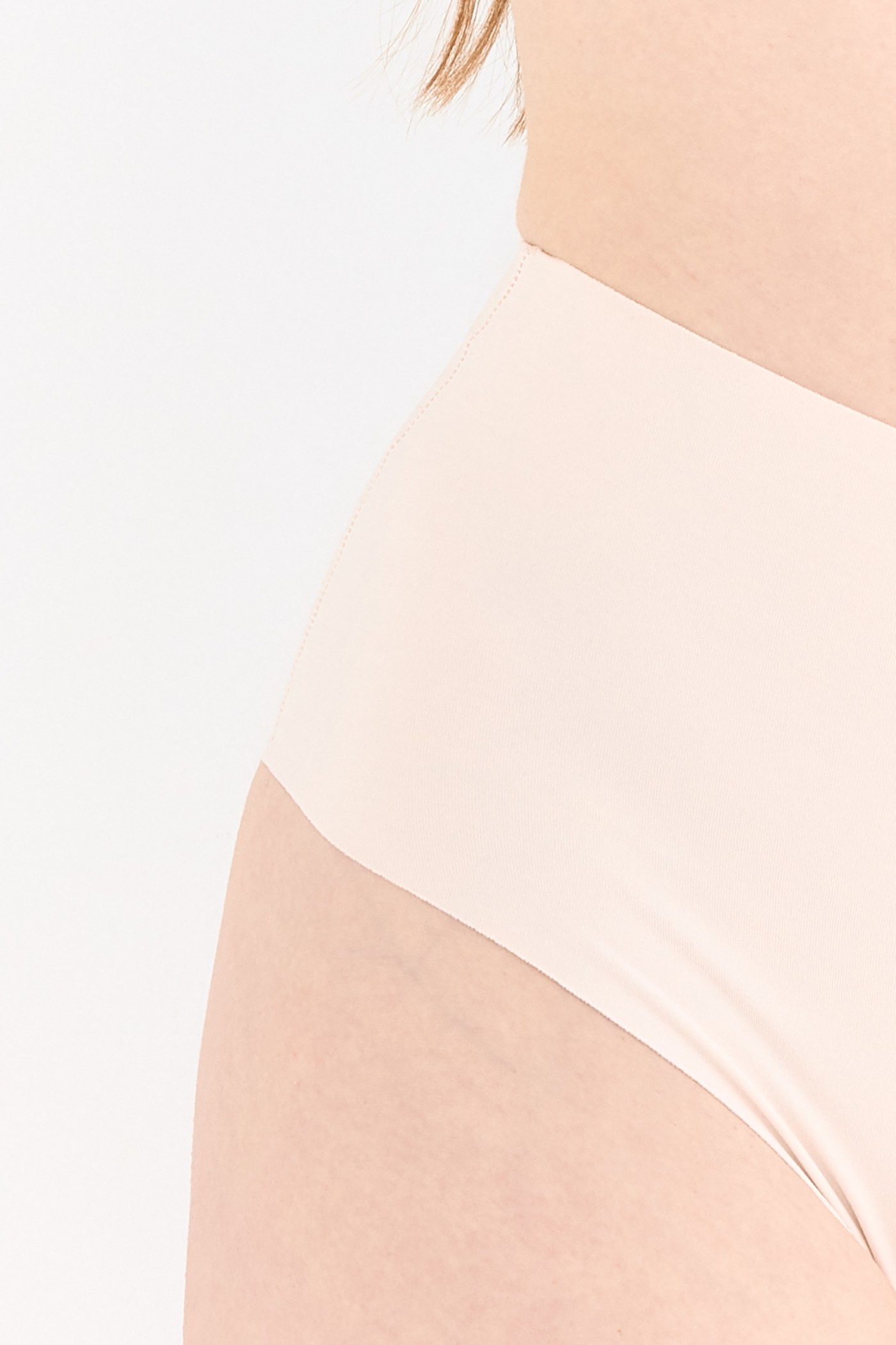 Shade Dikişsiz Yüksek Bel Slip Külot Pudra