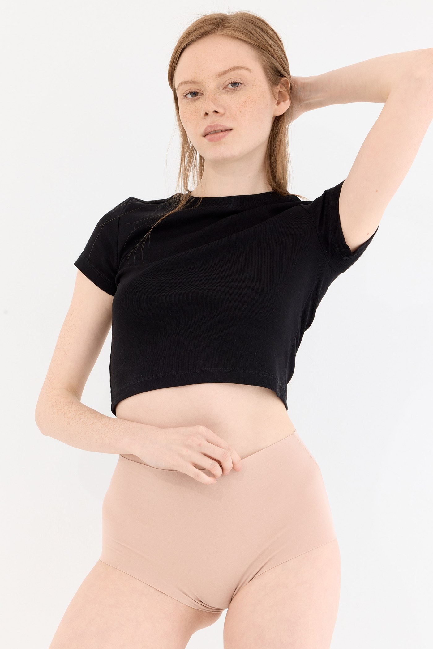 Shade Dikişsiz Yüksek Bel Slip Külot Ten