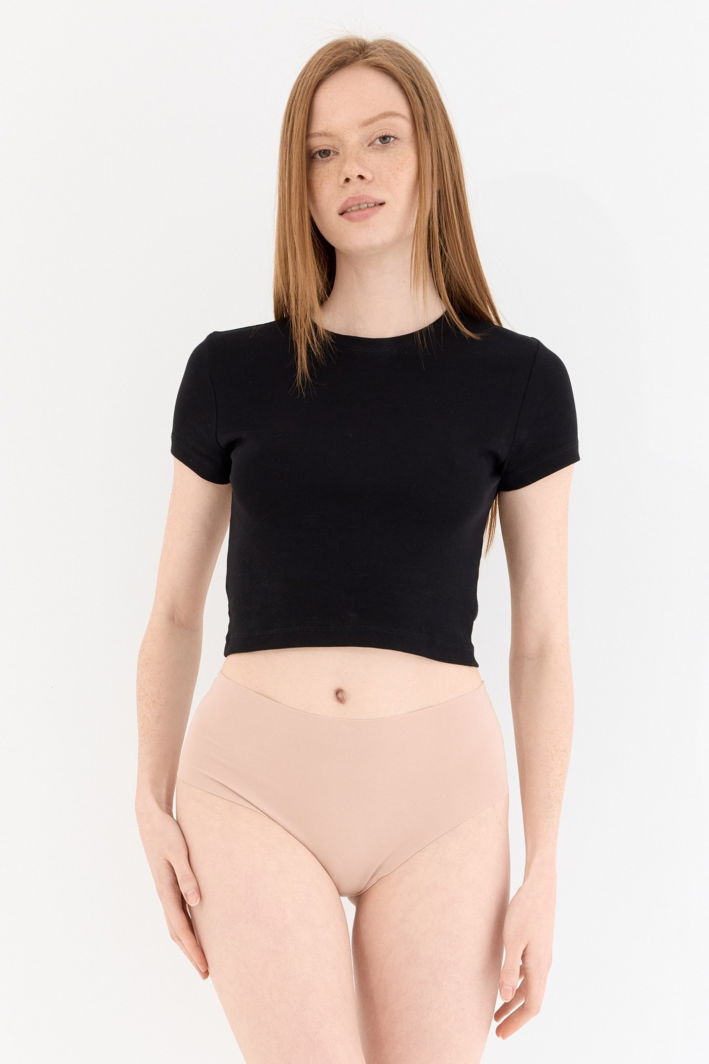 Shade Dikişsiz Yüksek Bel Tanga Külot Ten