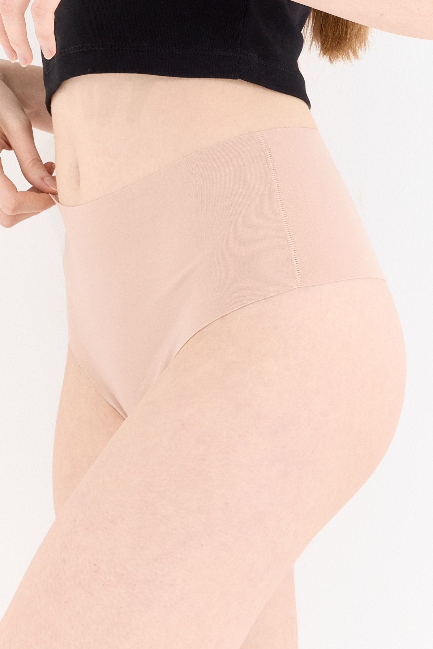 Shade Dikişsiz Yüksek Bel Tanga Külot Ten