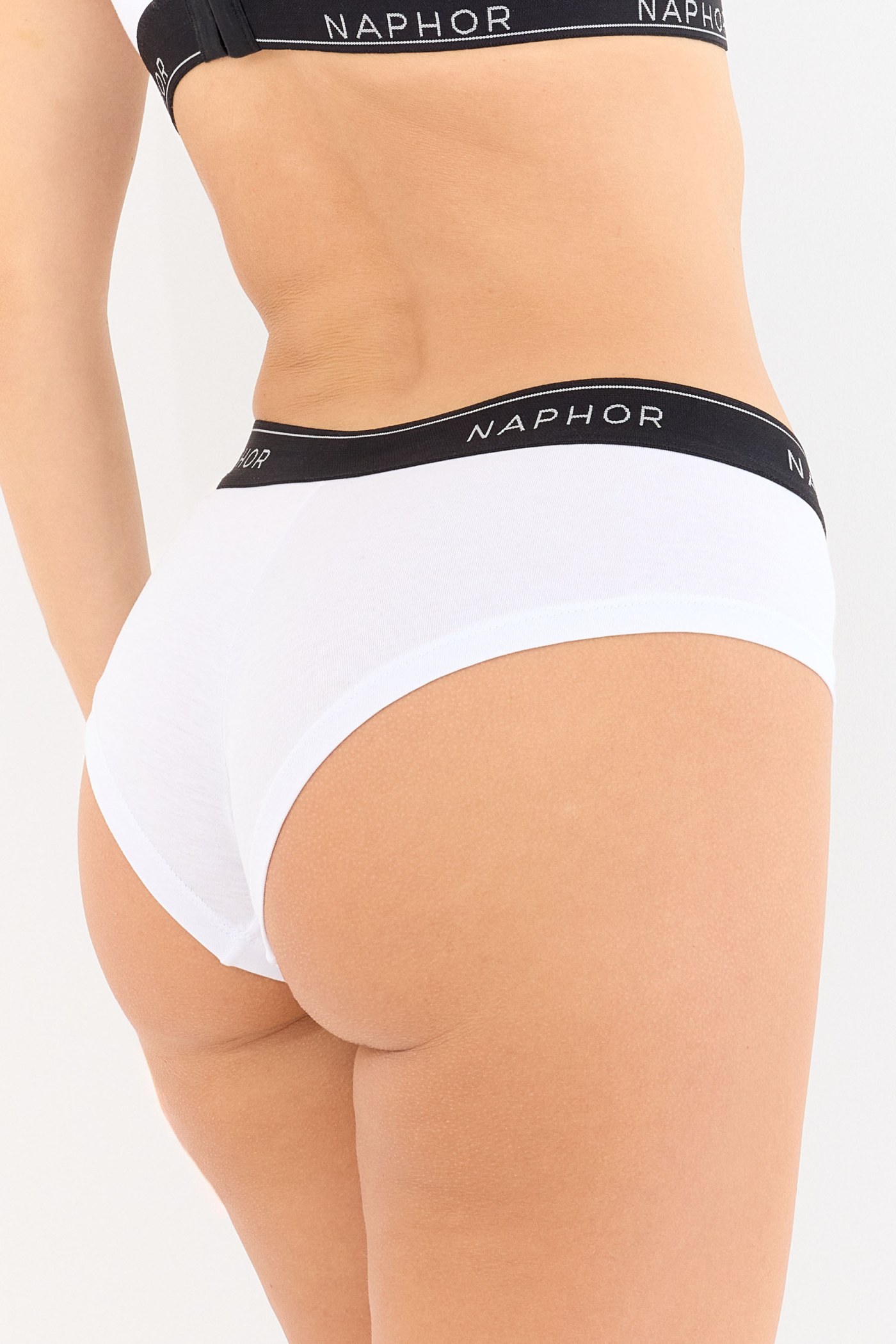 Signature Noir White Boyshort