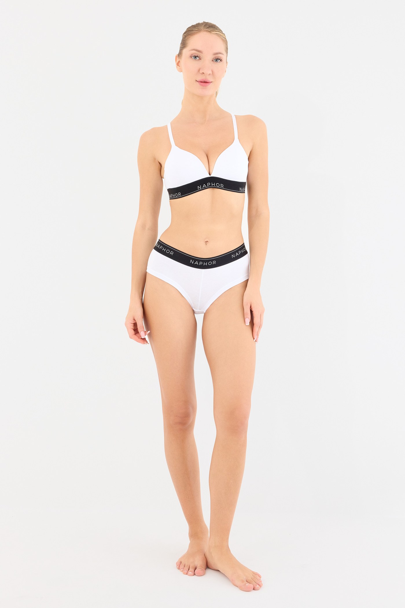 Signature Noir White Boyshort