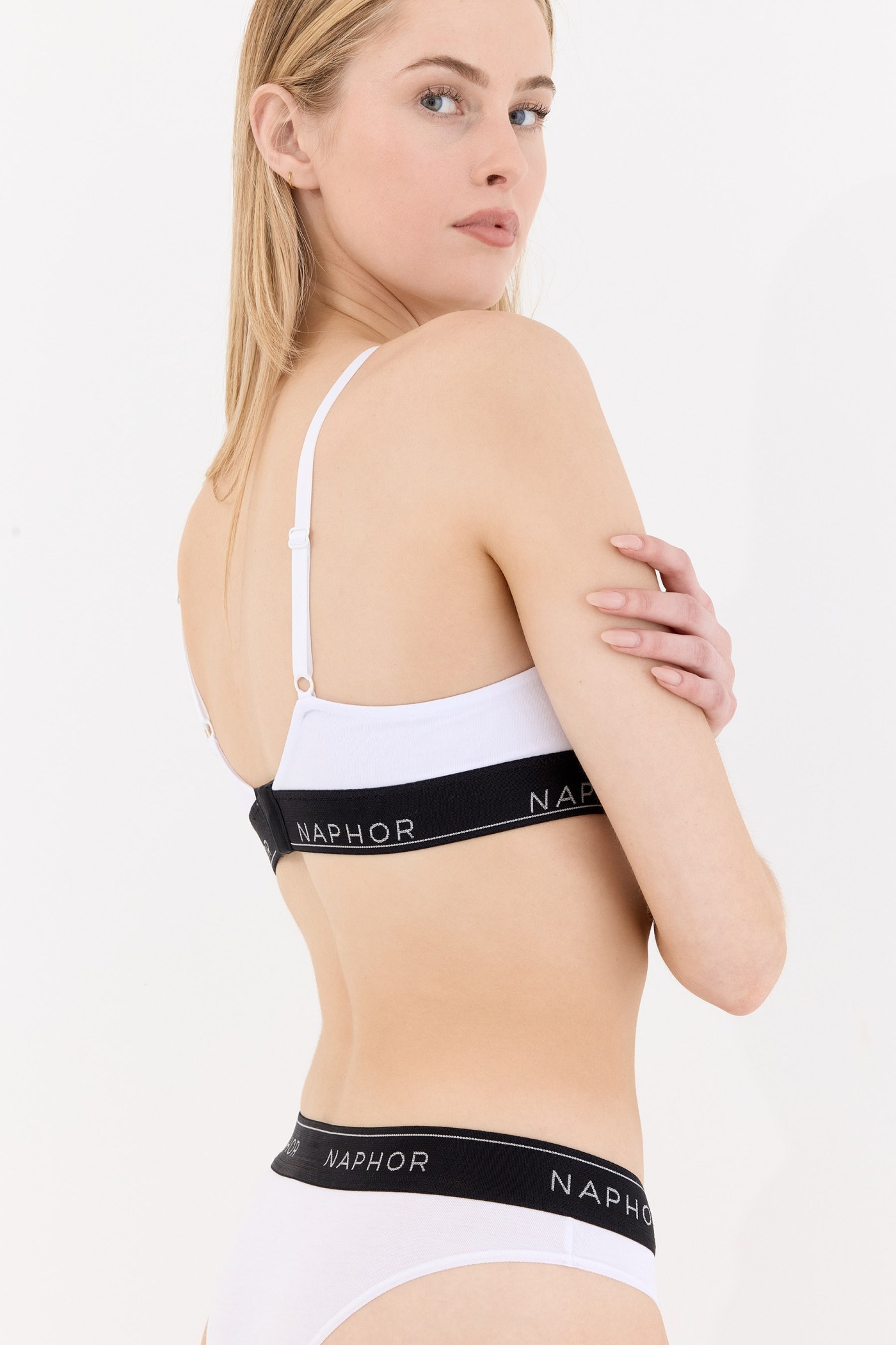Signature Noir White Padded Wireless Bra