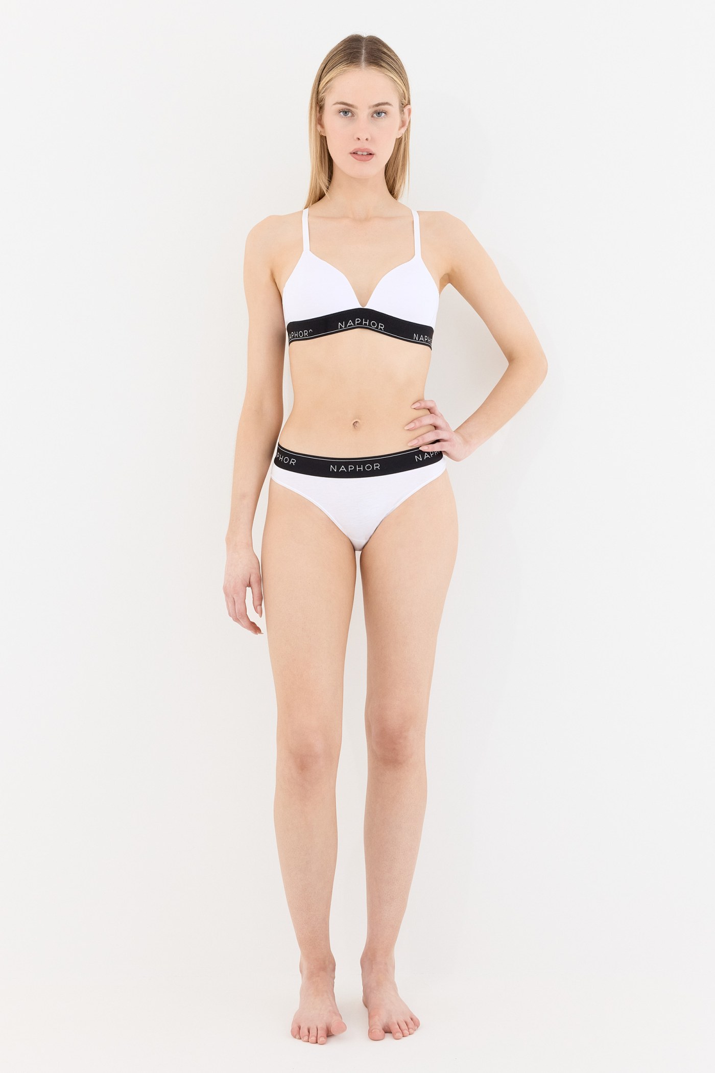 Signature Noir White Padded Wireless Bra