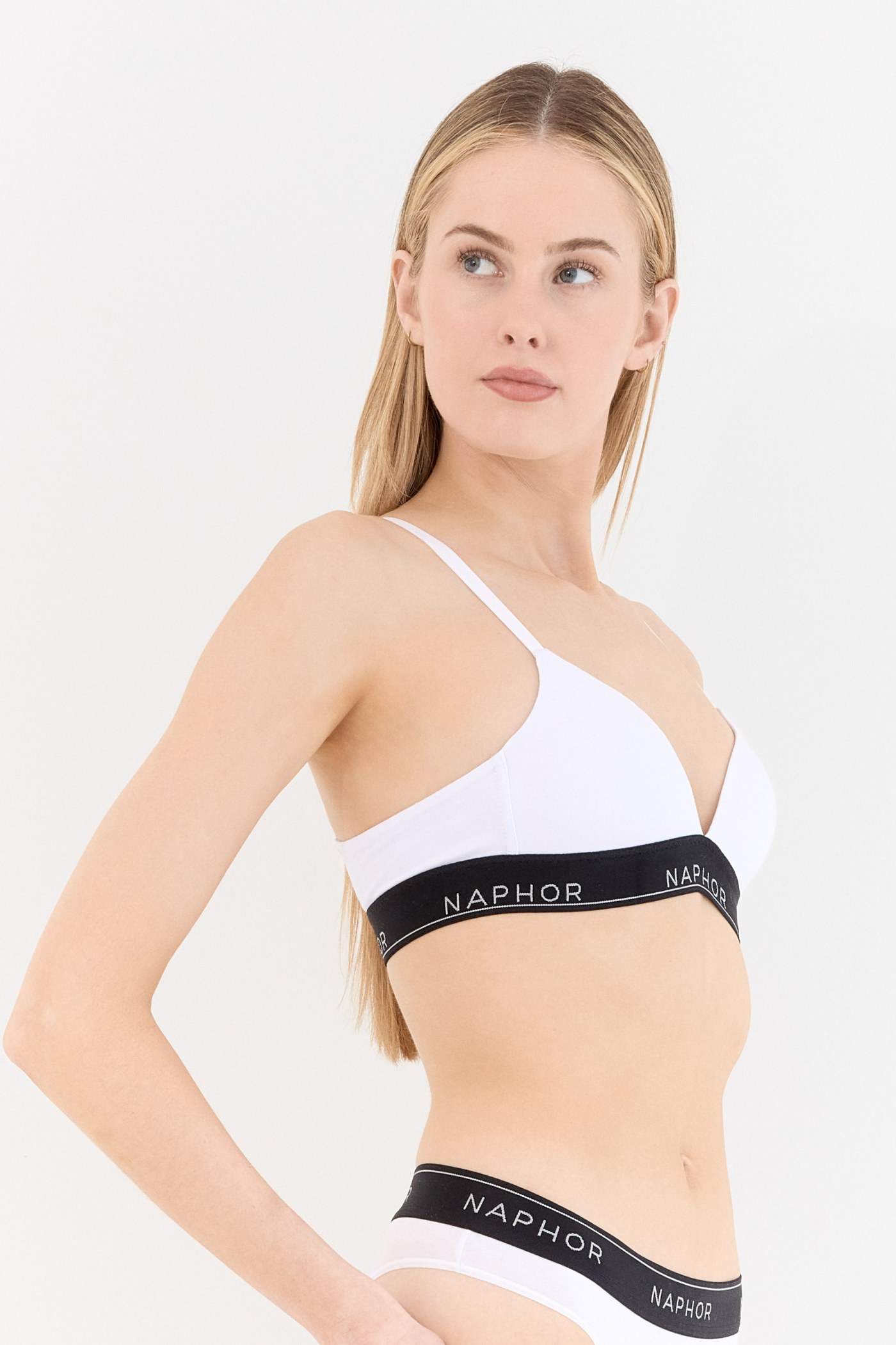 Signature Noir White Padded Wireless Bra