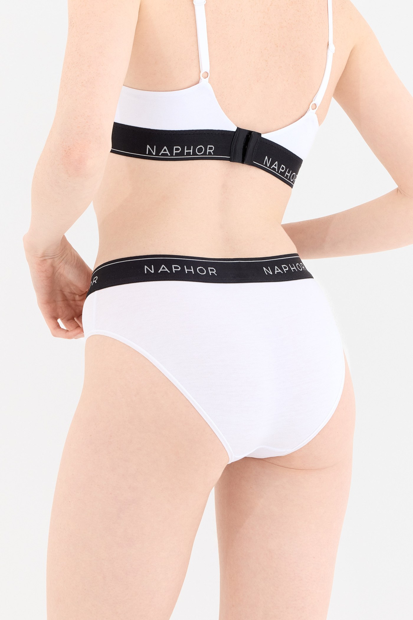 Signature Noir Beyaz Yüksek Bel Slip Külot