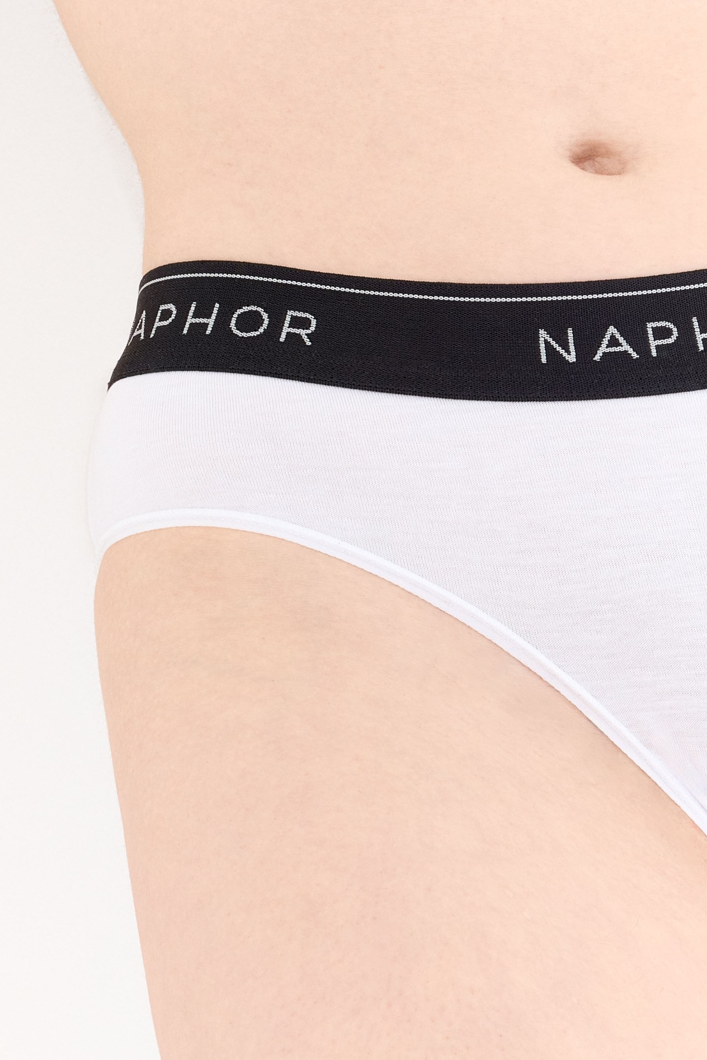 Signature Noir Beyaz Yüksek Bel Slip Külot