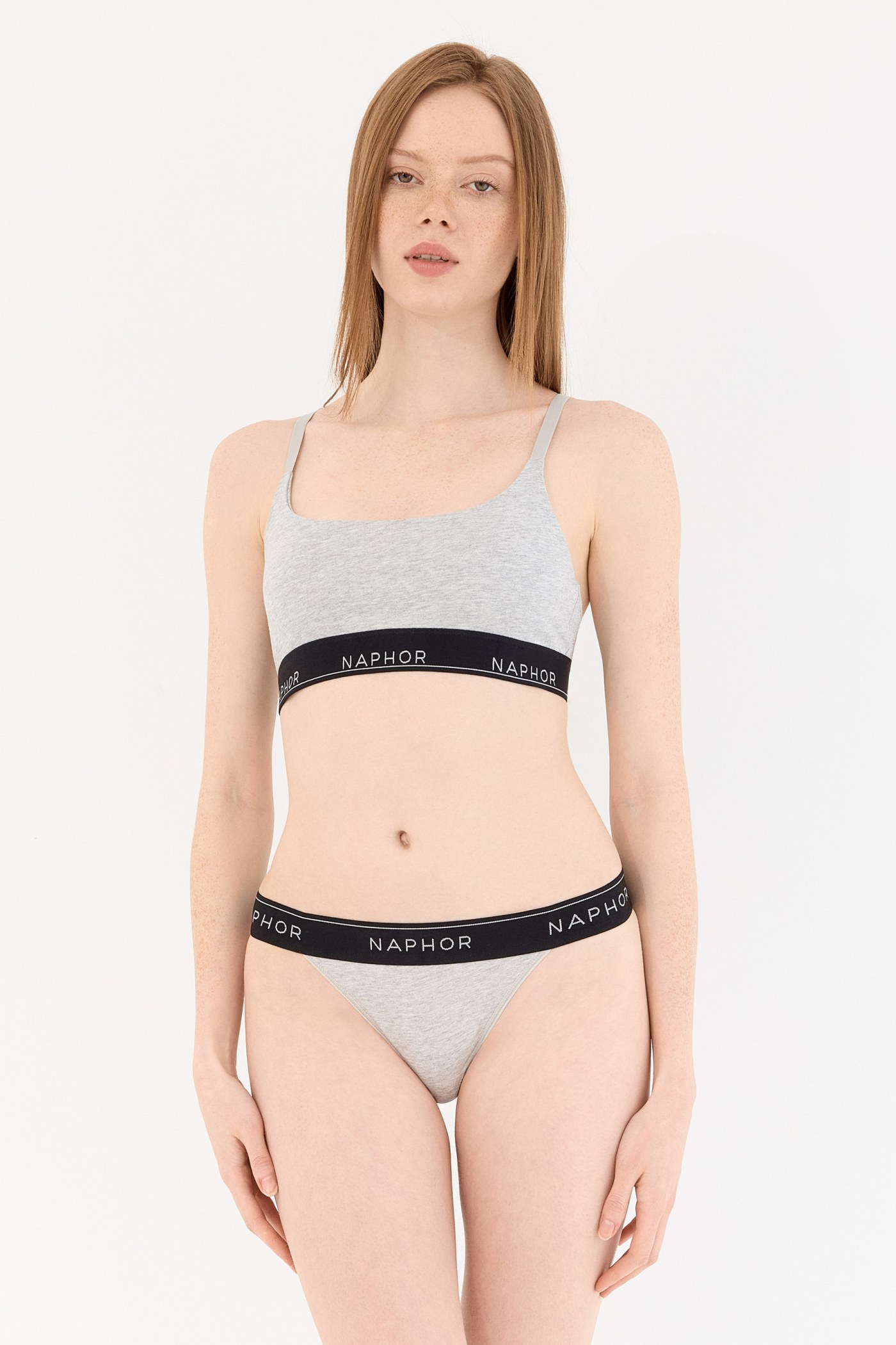 Signature Noir Gray Strap Detail Bralette