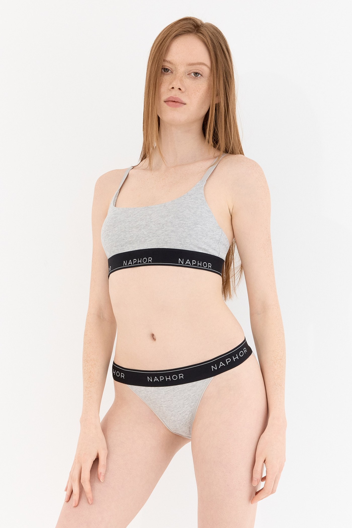 Signature Noir Gray Strap Detail Bralette