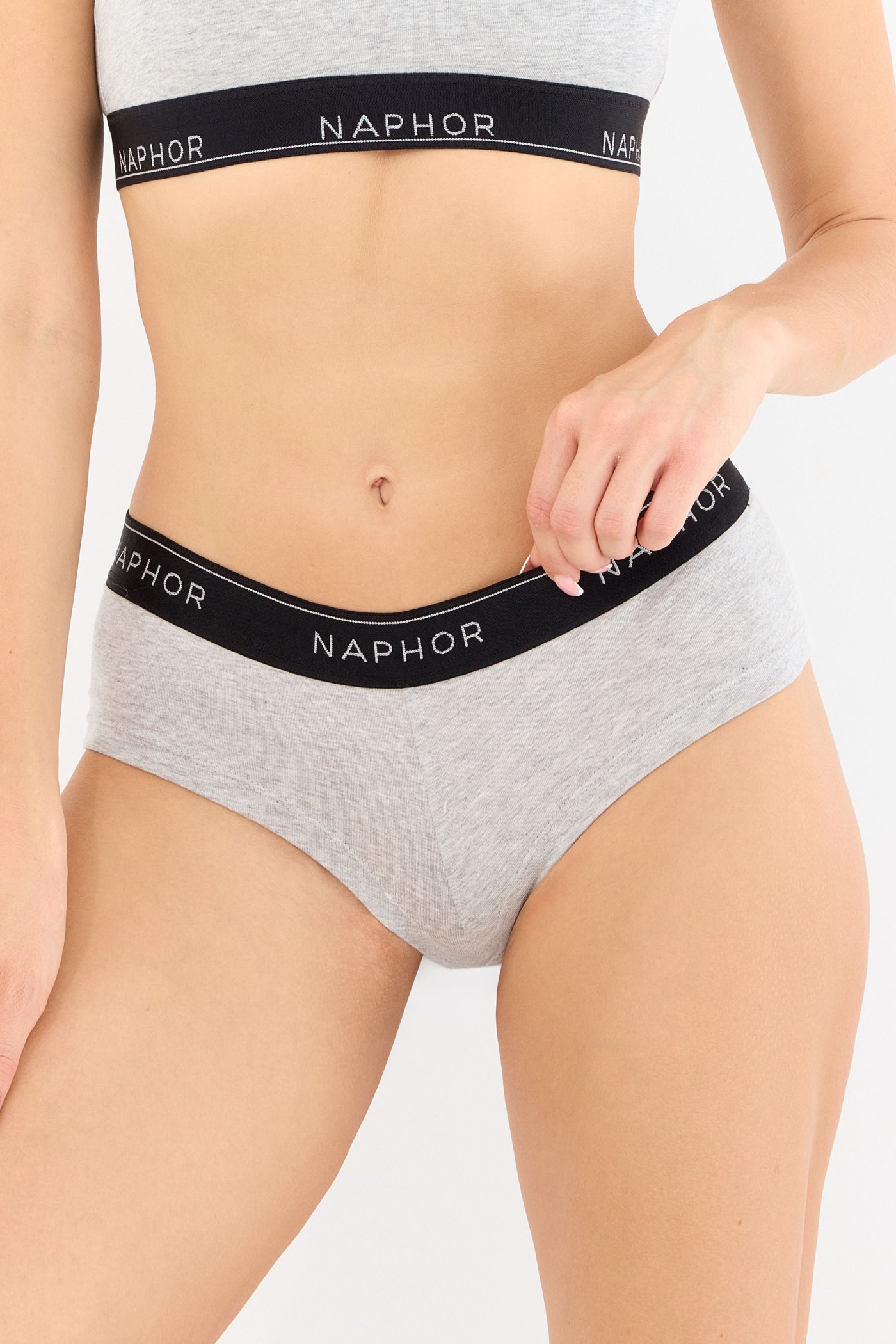 Signature Noir Gri Boyshort Külot