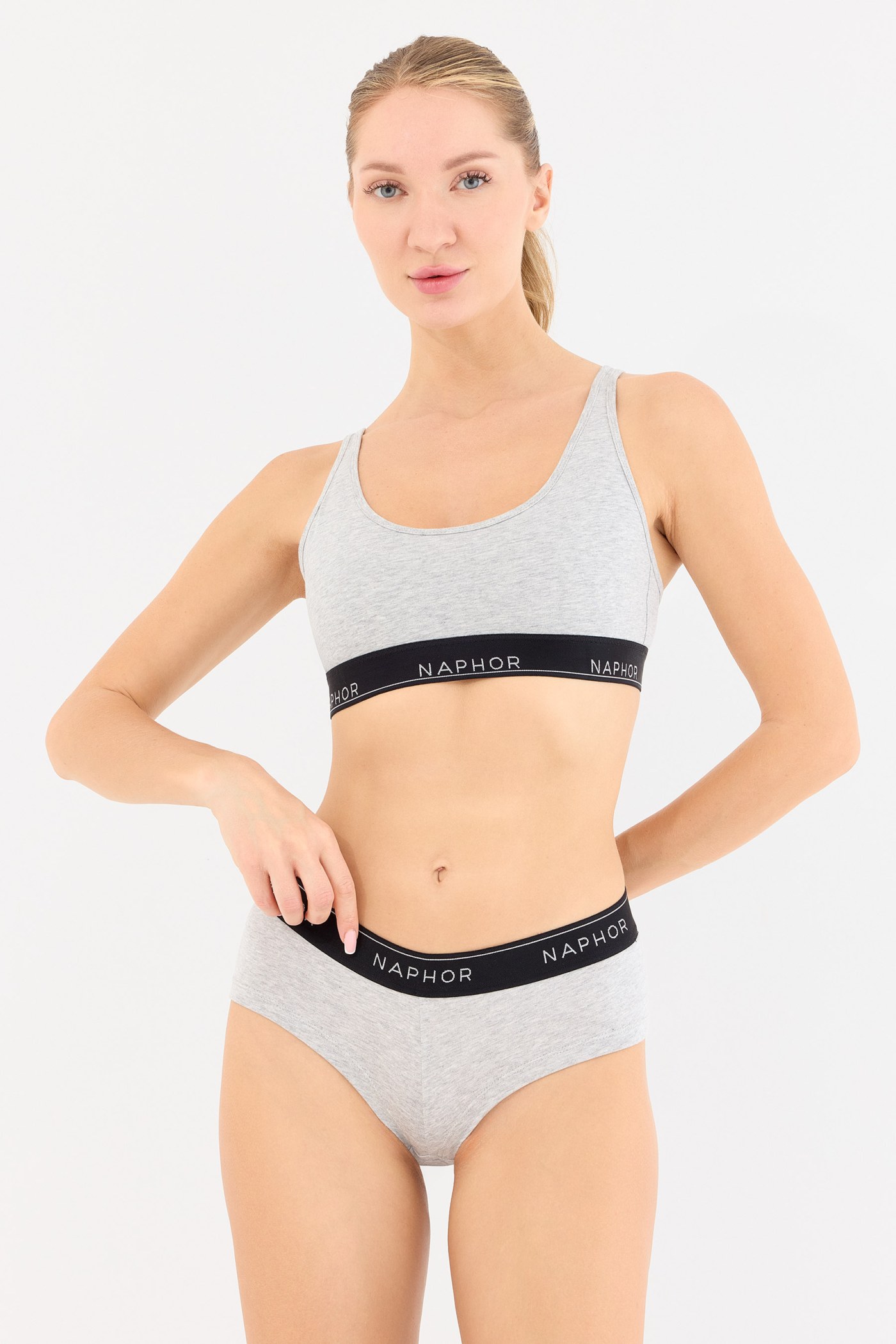 Signature Noir Gri Boyshort Külot