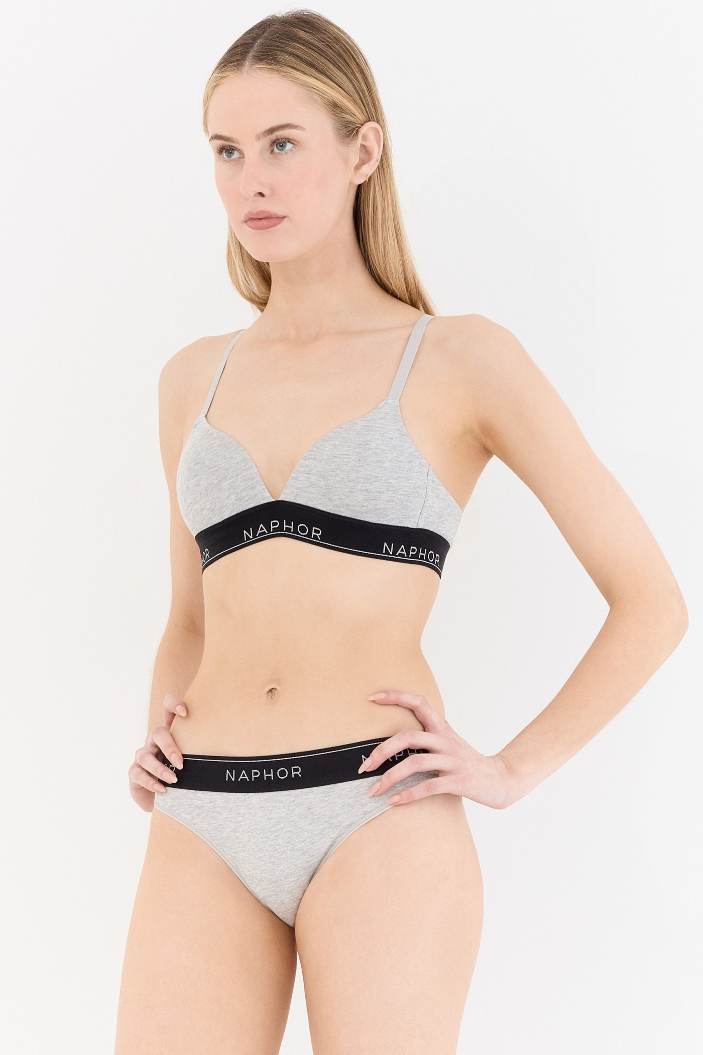 Signature Noir Gray Padded Wireless Bra