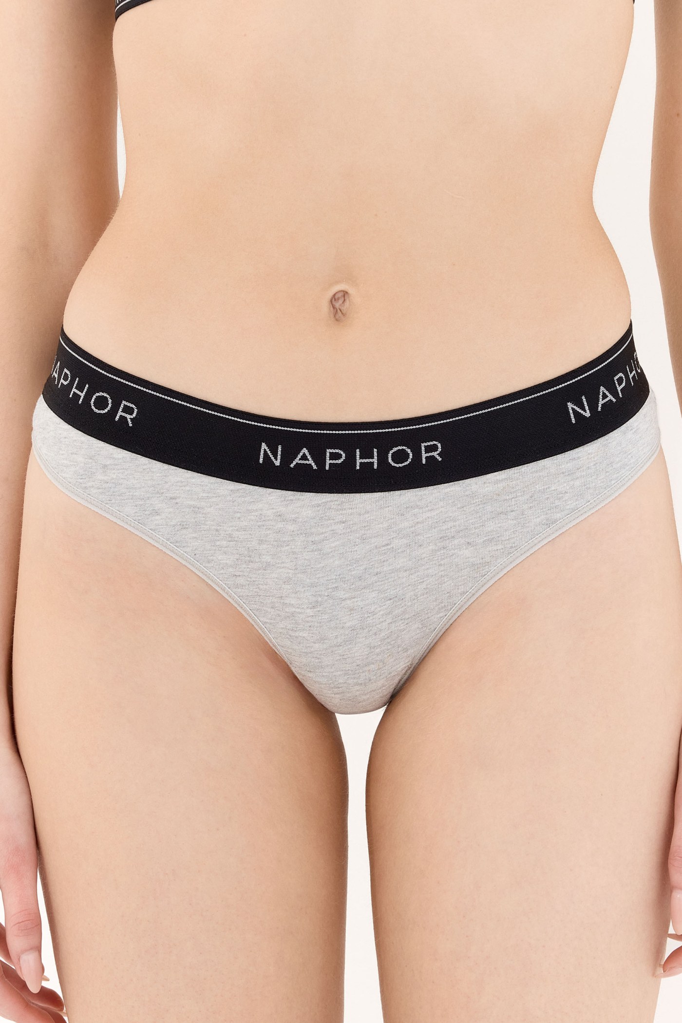 Signature Noir Gri Tanga Külot