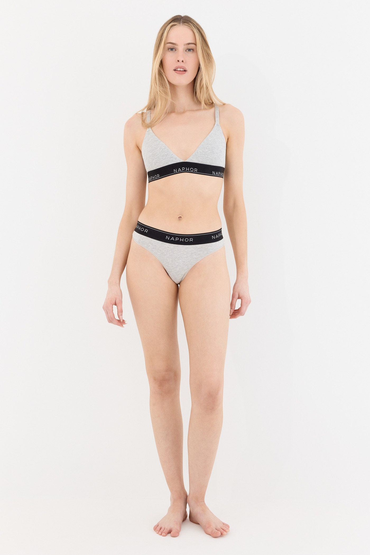 Signature Noir Gri Tanga Külot