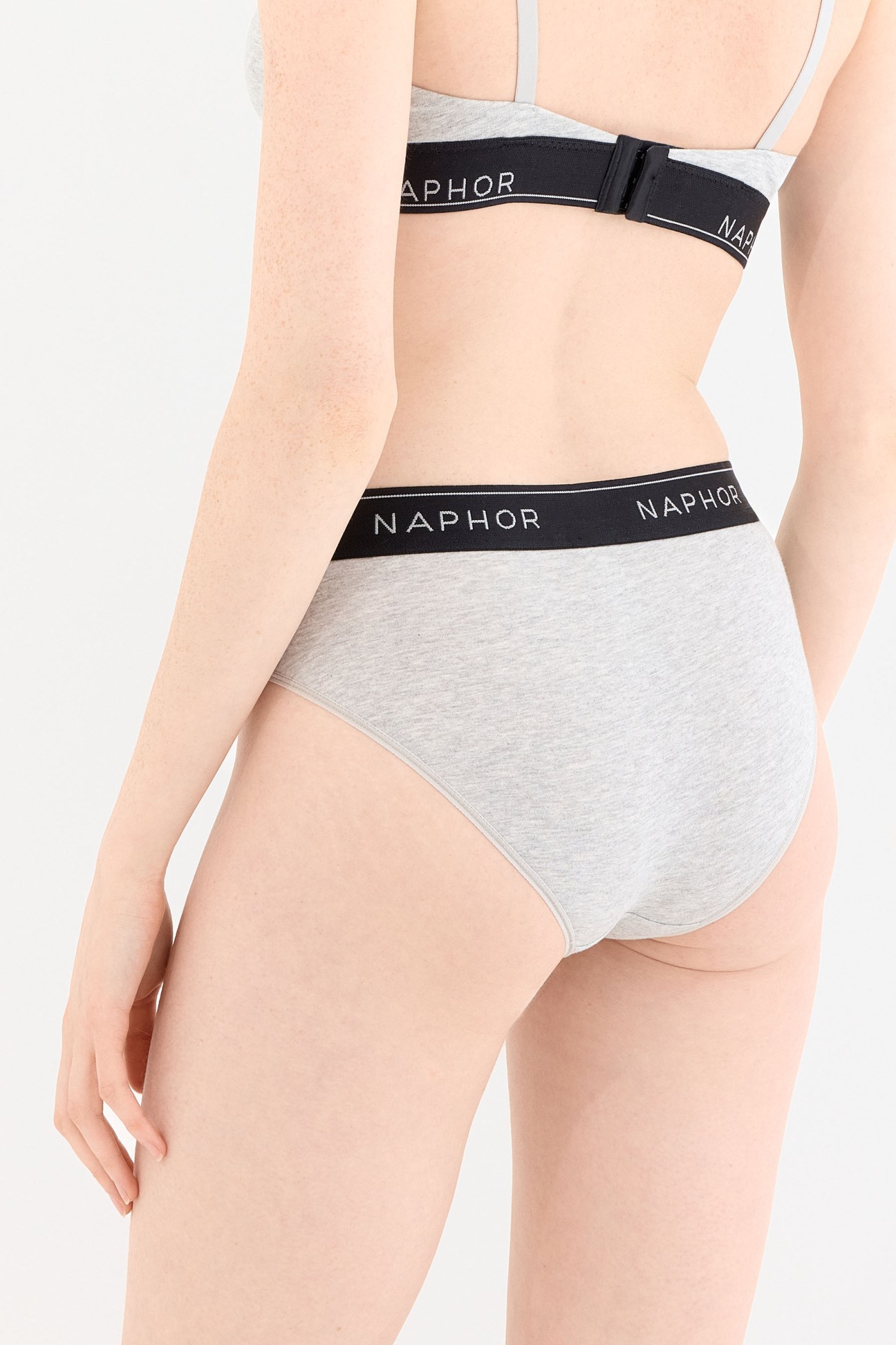 Signature Noir Gri Yüksek Bel Slip Külot