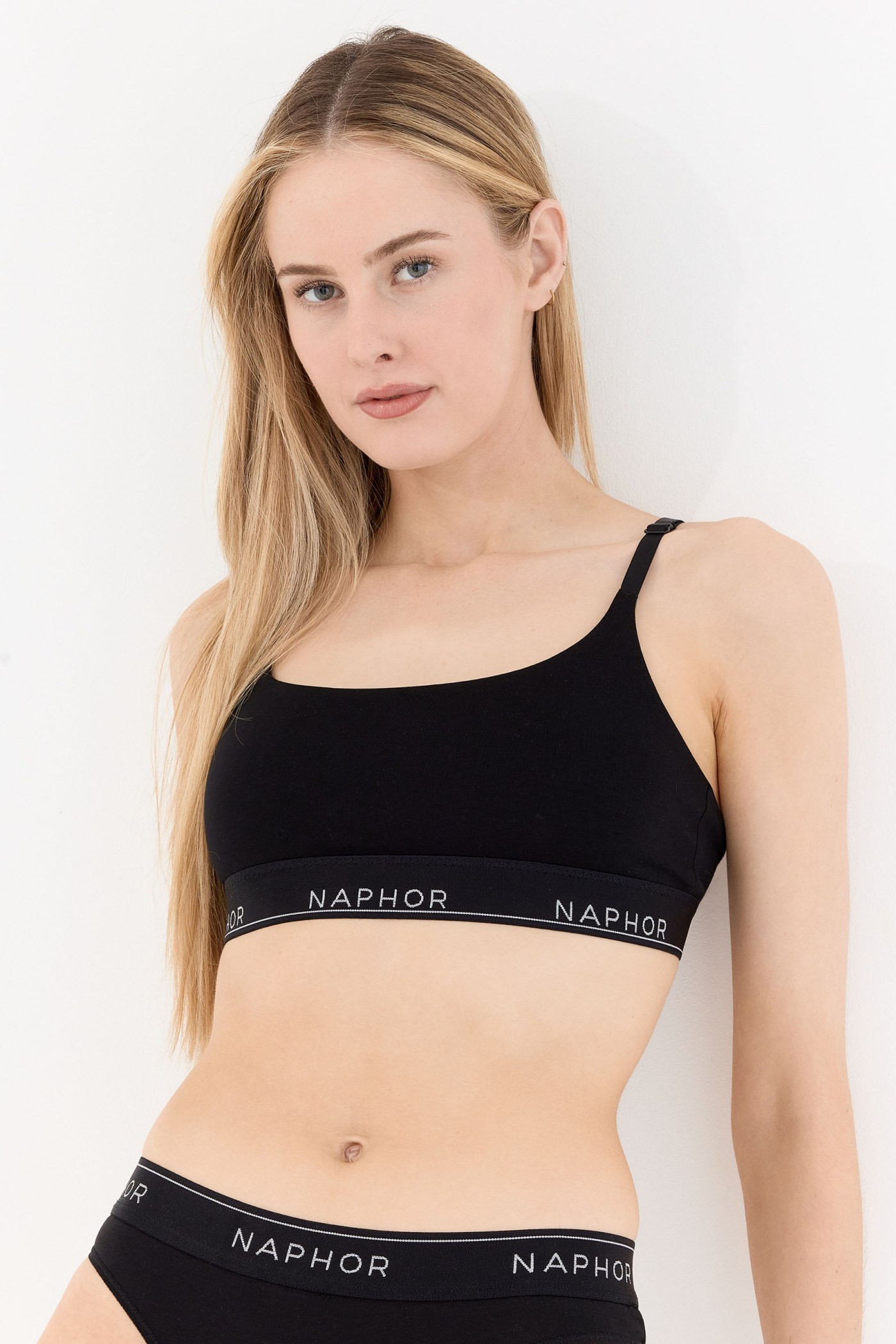 Signature Noir Black Strap Detail Bralette