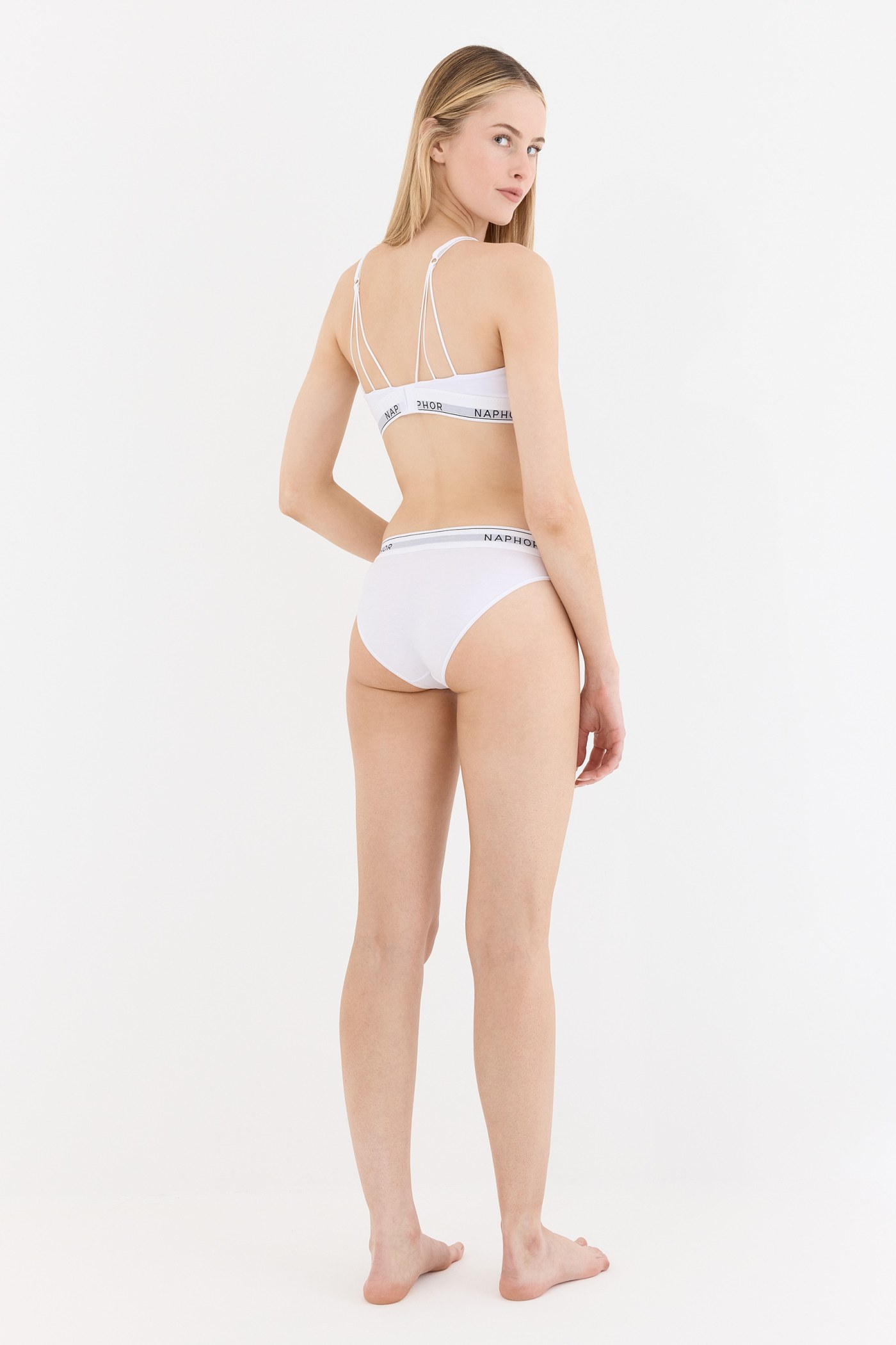 Signature Perle White Strap Detail Bralette