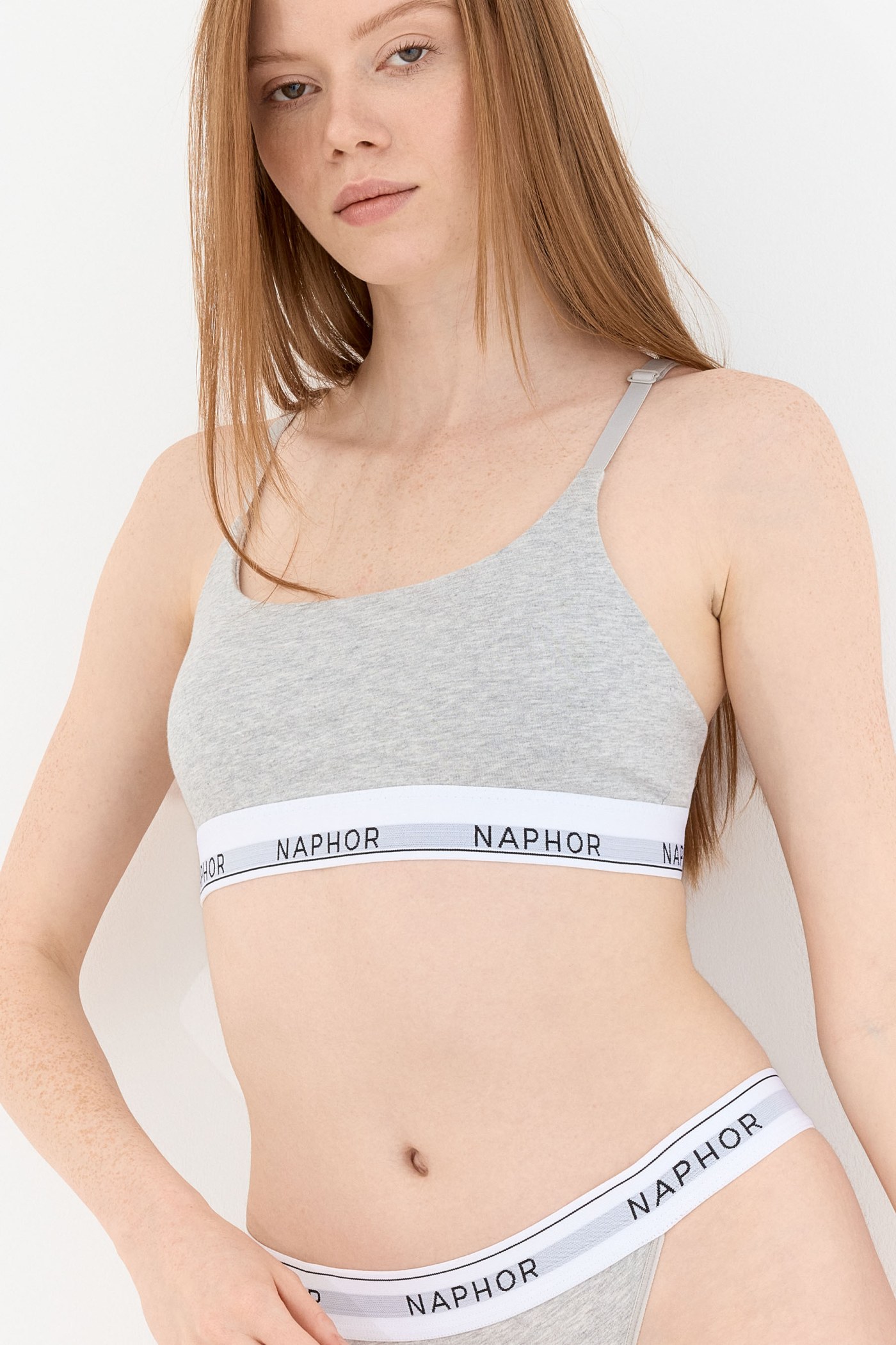 Signature Perle Gray Strap Detail Bralette
