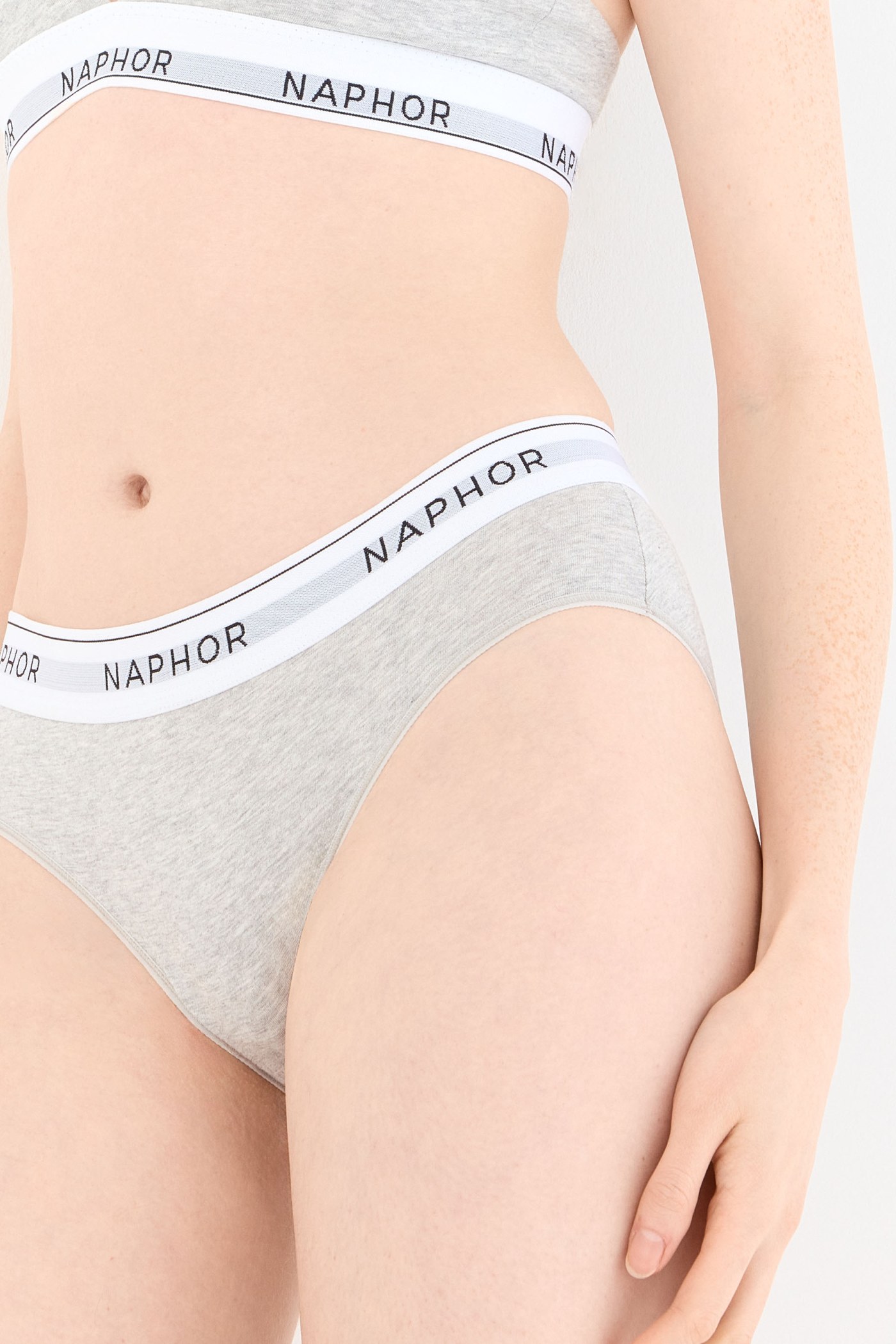 Signature Perle Gri Yüksek Bel Slip Külot