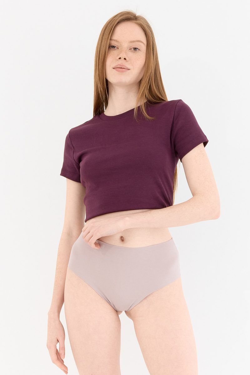 Shade Dikişsiz Yüksek Bel Tanga Külot Leylak