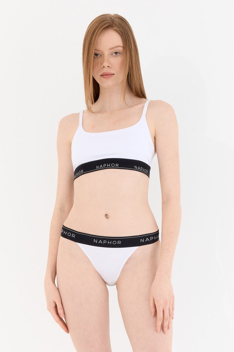 Signature Noir White Bikini Brief