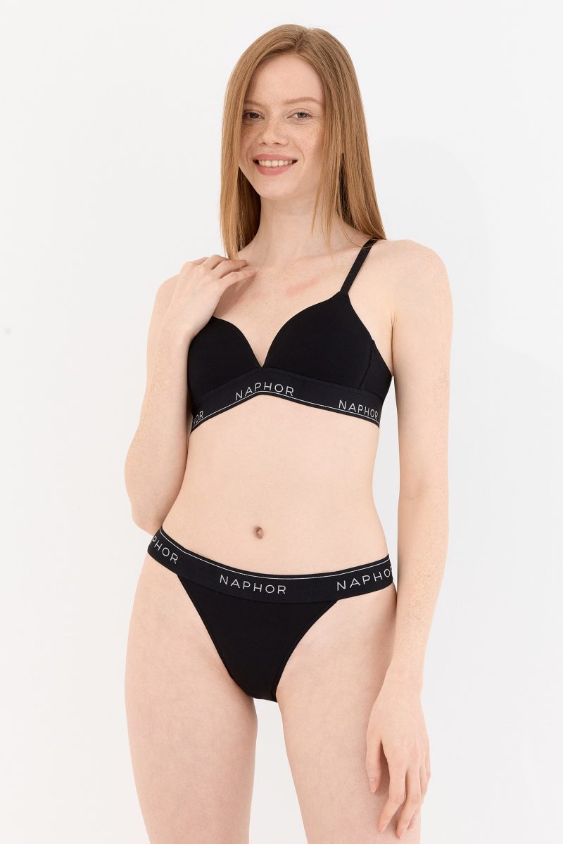 Signature Noir Black Padded Wireless Bra