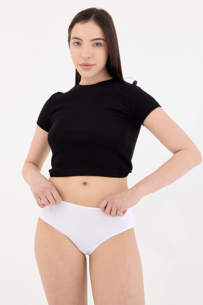 Air Beyaz Yüksek Bel Slip Külot