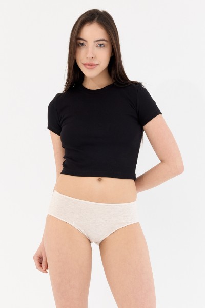 Air Krem Yüksek Bel Slip Külot