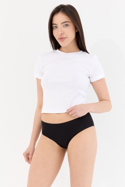 Air Siyah Yüksek Bel Slip Külot