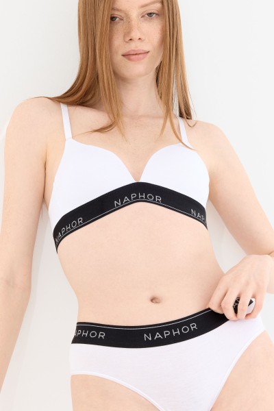 Signature Noir Beyaz Yüksek Bel Slip Külot