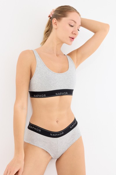 Signature Noir Gray Boyshort