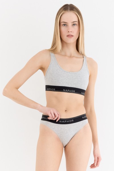 Signature Noir Gray Bralette