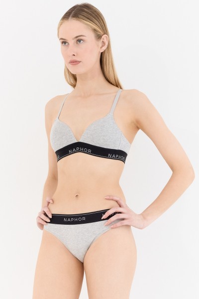 Signature Noir Gray Padded Wireless Bra