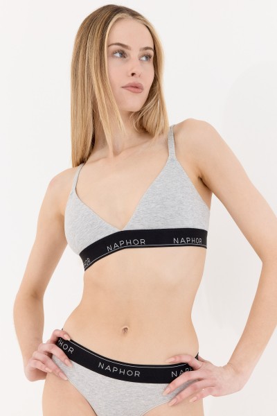 Signature Noir Gray Triangle Bra