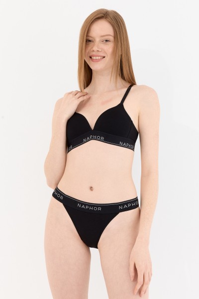 Signature Noir Black Padded Wireless Bra