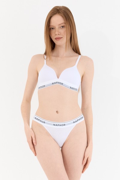 Signature Perle White Padded Wireless Bra