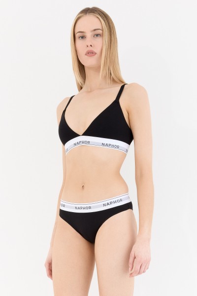 Signature Perle Black Triangle Bra