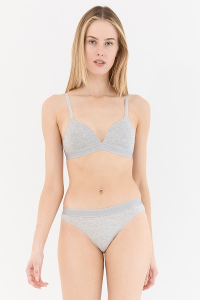 Touch Gri Kaplı Balensiz Sütyen